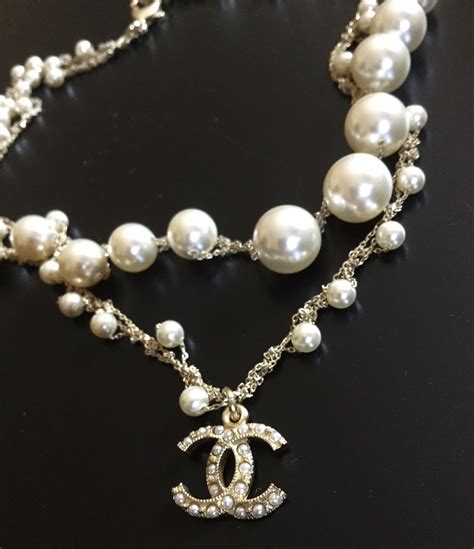 chanel gold necklace cc|chanel necklace pearl price.